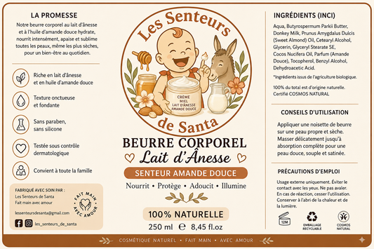 Beurre Corporel Lait D'ânesse