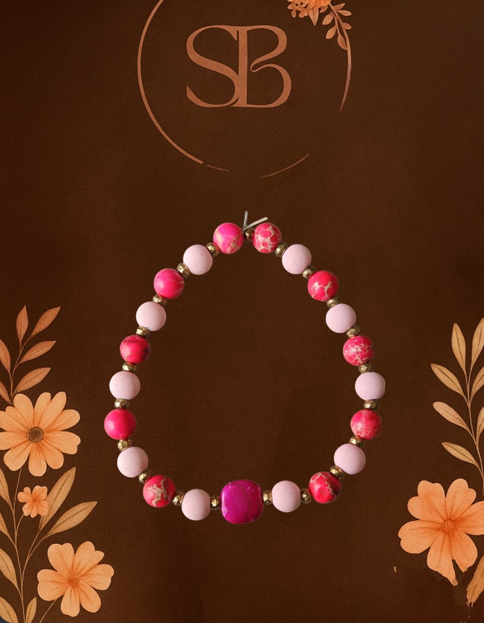 Bracelet Pierre + Argile Polymère