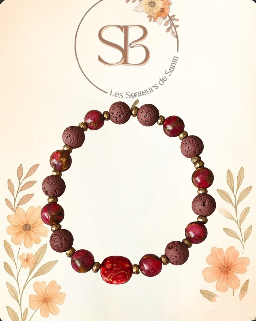 Bracelet Pierre de Lave