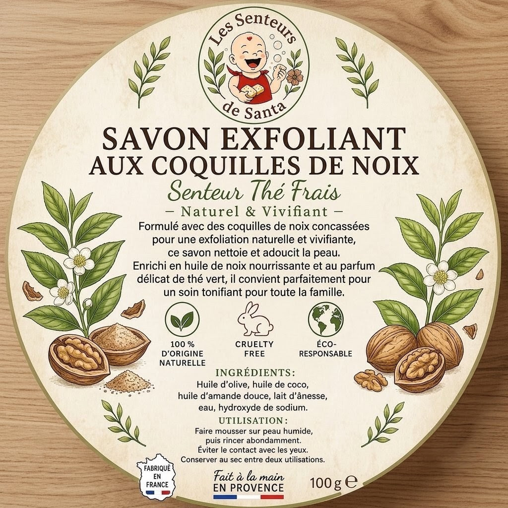 Savon Exfoliant Noix concassées