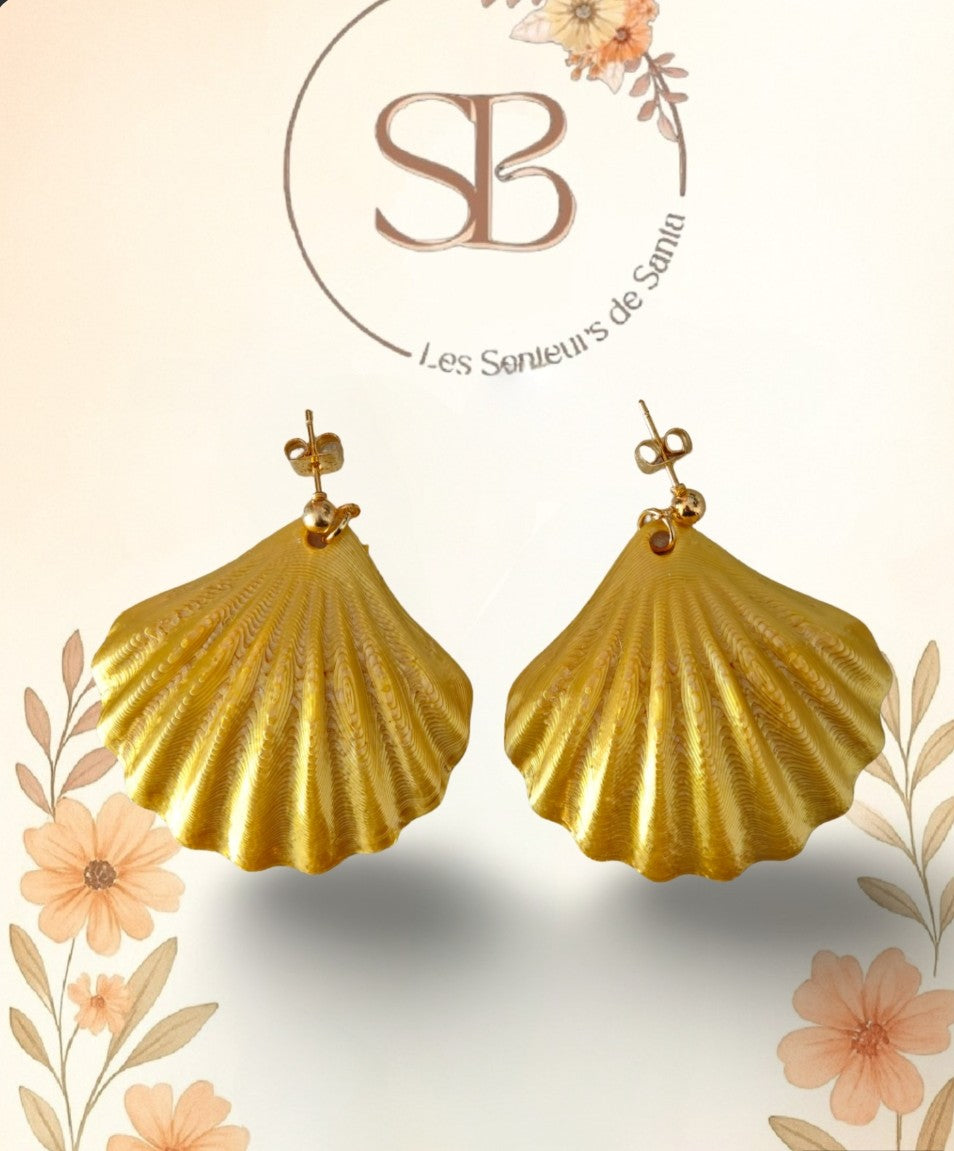 Boucles d’oreilles Coquillage doré