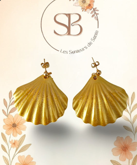 Boucles d’oreilles Coquillage doré