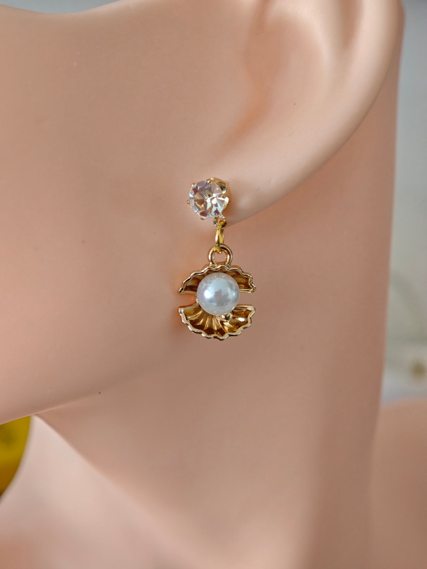 Boucles d’oreilles Coquillage & Perle