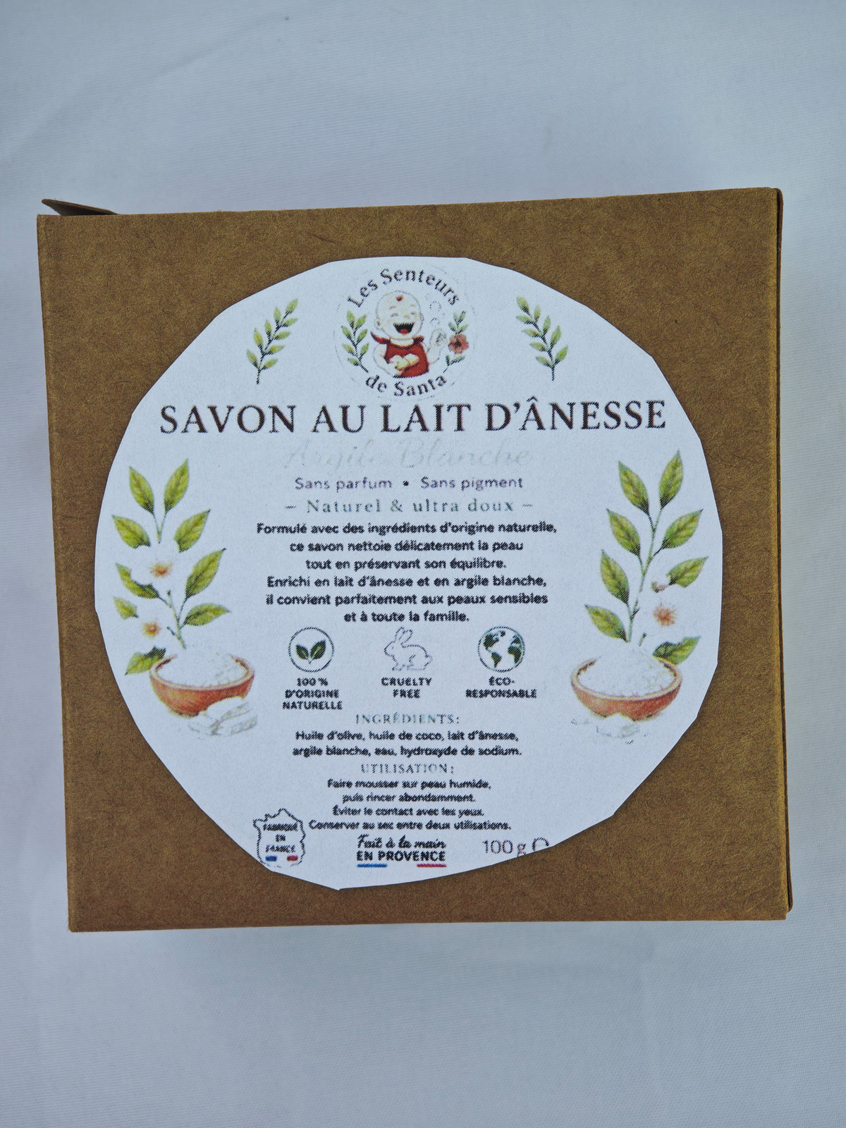 Savon Lait D'ânesse Argile Blanche
